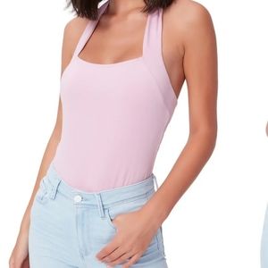 Paige Nola Halter Bodysuit Thong Lilac Size XS
